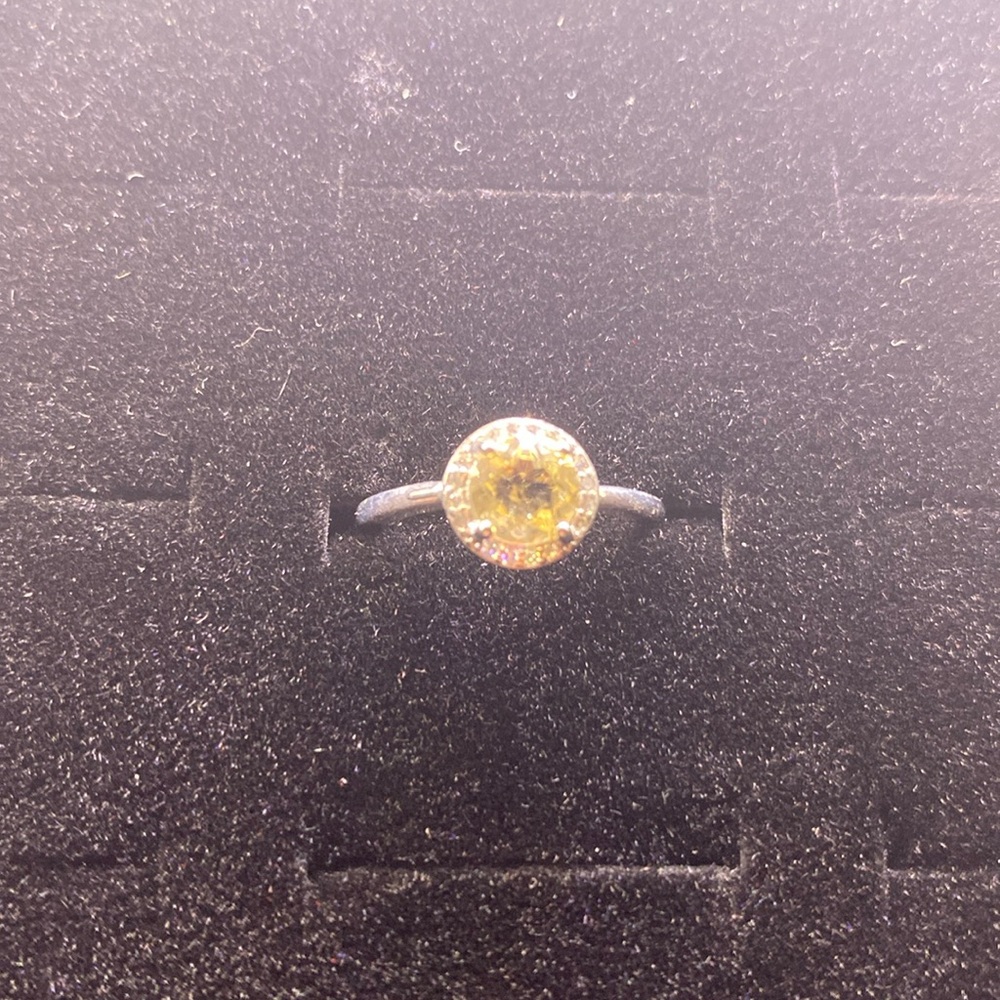 Adjustable citrine ring